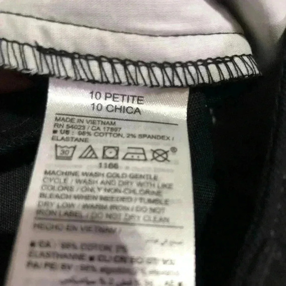 Old Navy High Rise Skinny Cotton Trousers adjustable waist,pockets,lightweight - Picture 9 of 9